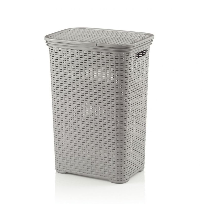 Cesto para ropa BRASILIA 60 l gris claro