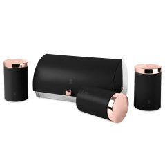 Chlebník a sada dóz na potraviny 4 ks Black Rose Collection