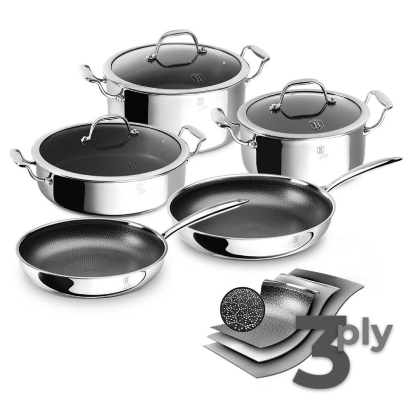 Sada nádobí s 3D nepřilnavým povrchem 8 ks nerez Eternal Collection