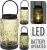 Lucerna stojící s LED žárovkou skleněná 26 cm žlutá