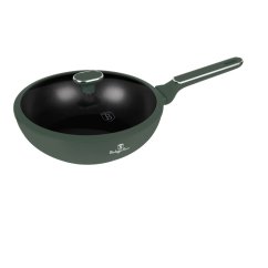 Pánev wok s poklicí a titanovým povrchem 28 cm Matte Green Collection Pánev wok s poklicí a titanovým povrchem 28 cm Matte Green Collection