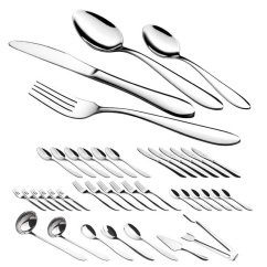 Set de tacâmuri de 38 oglindă din oțel inoxidabil