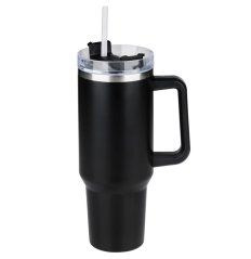 Cană termos din oțel inoxidabil cu pereți dubli 1,2 l, neagră