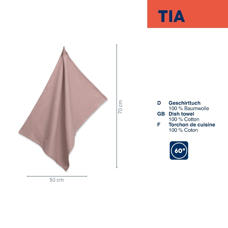 Utěrka vafle Tia 100% bavlněný nugát 70,0x50,0cm