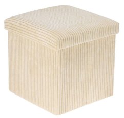 Taburet s úložným prostorem 38 cm krémová