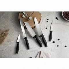 Sada nožů s magnetickým držákem z akátového dřeva 6 ks Black Rose Collection