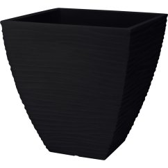 Květináč venkovní žebrovaný 40 cm antracit