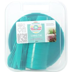 Set vesela picnic in cutie 31 buc verde