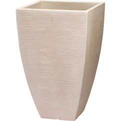Štvorcový rebrovaný kvetináč 40 x 60 cm piesok