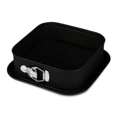 Forma na dort hranatá s titanovým povrchem 28 x 28 cm Matte Black Collection