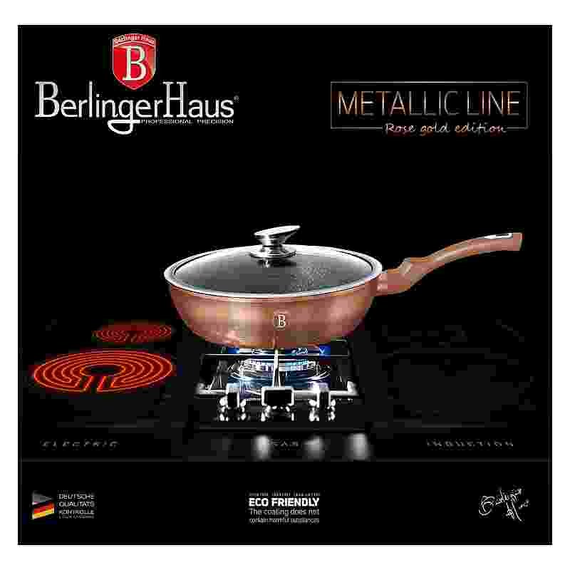 Pánev hluboká s poklicí 24 cm Rosegold Metallic Line