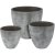 Keramické květináče sada 3 ks šedá