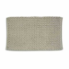 Koupelnová předložka MASHA 70% recyklovaný PES/30% bavlna taupe 60x100x2 cm