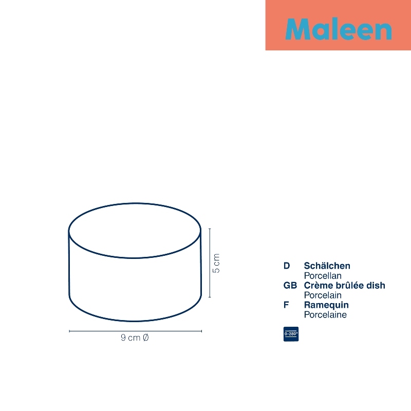 Creme brullée miska MALEEN porcelán 9 cm