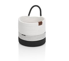 Košík Hedda 20 cm směs bavlna/polyester bílo-černá Košík Hedda 20 cm směs bavlna/polyester bílo-černá