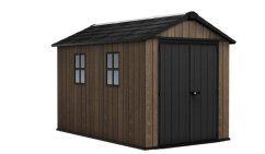 Casă de grădină Keter Apex 7,5 x 11 Walnut, cu podea