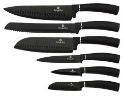 Sada nožů s antibakteriálním povrchem 6 ks Royal Black Collection