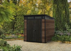 Casă de grădină Keter Pent Signature 7x7 nuc, cu podea