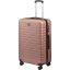 Sada cestovných kufríkov 3 ks metalická ružová