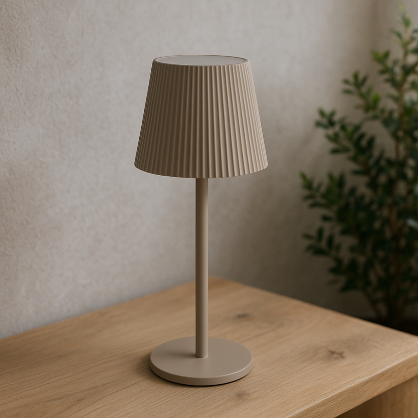 Stolní LED lampa 36 cm taupe šedá