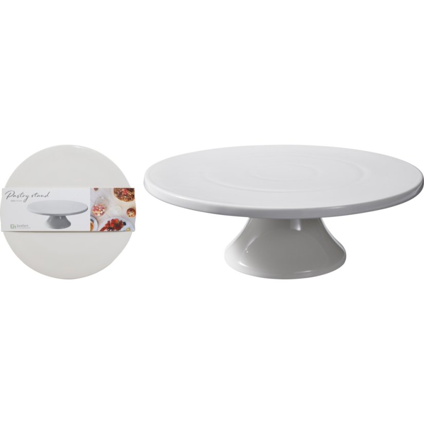 Podnos na dort servírovací porcelán 28 cm bílý