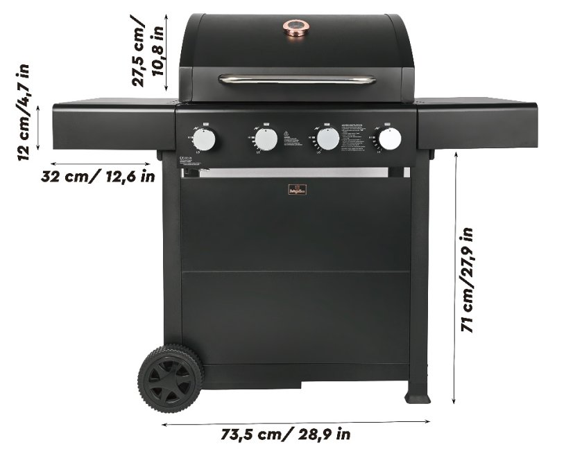 Plynový gril Outdoor 4 hořáky