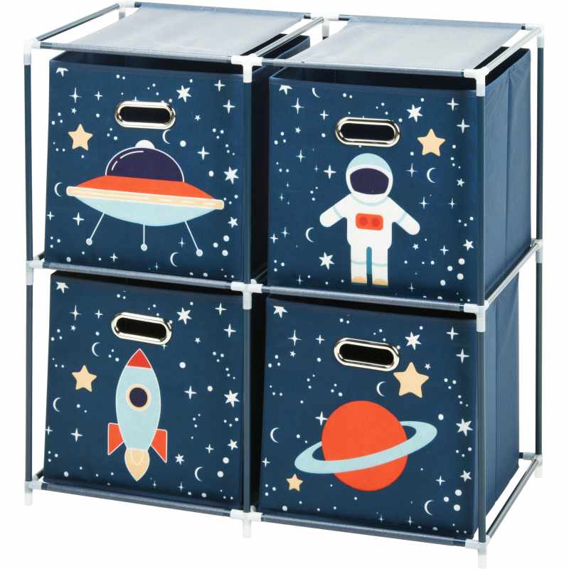Armario con 4 cajas universo infantil