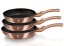 Tigaie cu suprafață din marmură set de 3 buc Rosegold Metallic Line