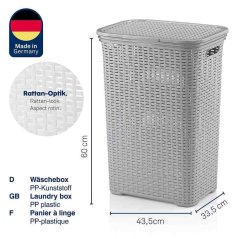 Cos de rufe BRASILIA 60 l gri deschis
