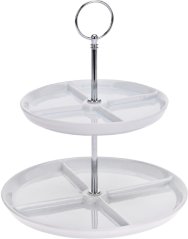 Etažér dvoupatrový porcelánový Etažér dvoupatrový porcelánový