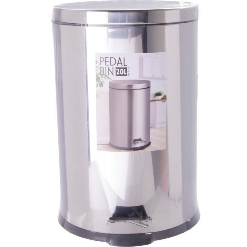 Kôš na pedále 2 ks 20 a 5 l strieborný