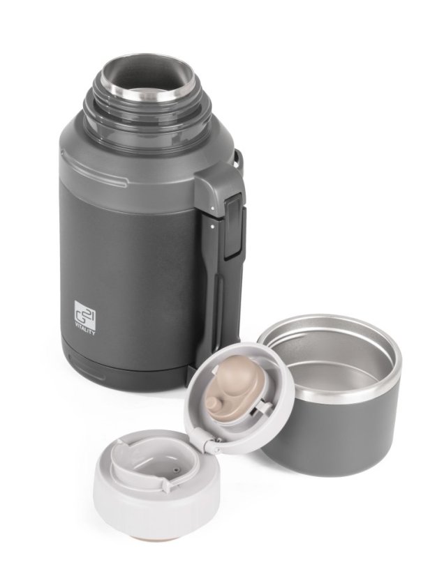 G21 termoska z nehrdzavejúcej ocele 1200 ml, čierno-sivá