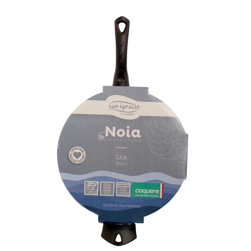 Pánev WOK s nepřilnavým povrchem NOIA 30 cm modrá