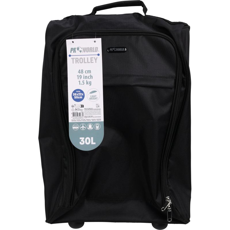 Bagaj de mână pe roți pentru avioane 30 l negru