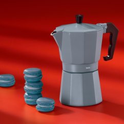 Konvice na espresso kouřově modrá 19,0cm 9,0cm 300 ml