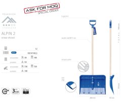 Hrablo Prosperplast ALPIN 2A modré Hrablo Prosperplast ALPIN 2A modré