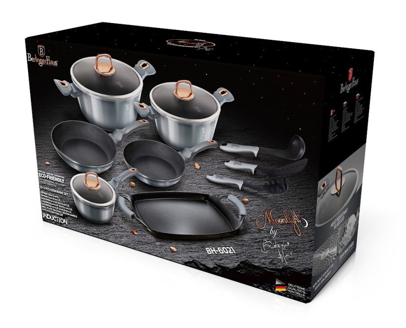 Set veselă cu suprafață din titan 12+2 buc Moonlight Edition