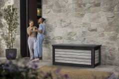 Cutie de grădină Keter Deco 630 l gri furtună