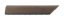 Bandă de tranziție G21 Teak indian pentru plăci WPC, colț 38,5 x 7,5 cm (stânga)