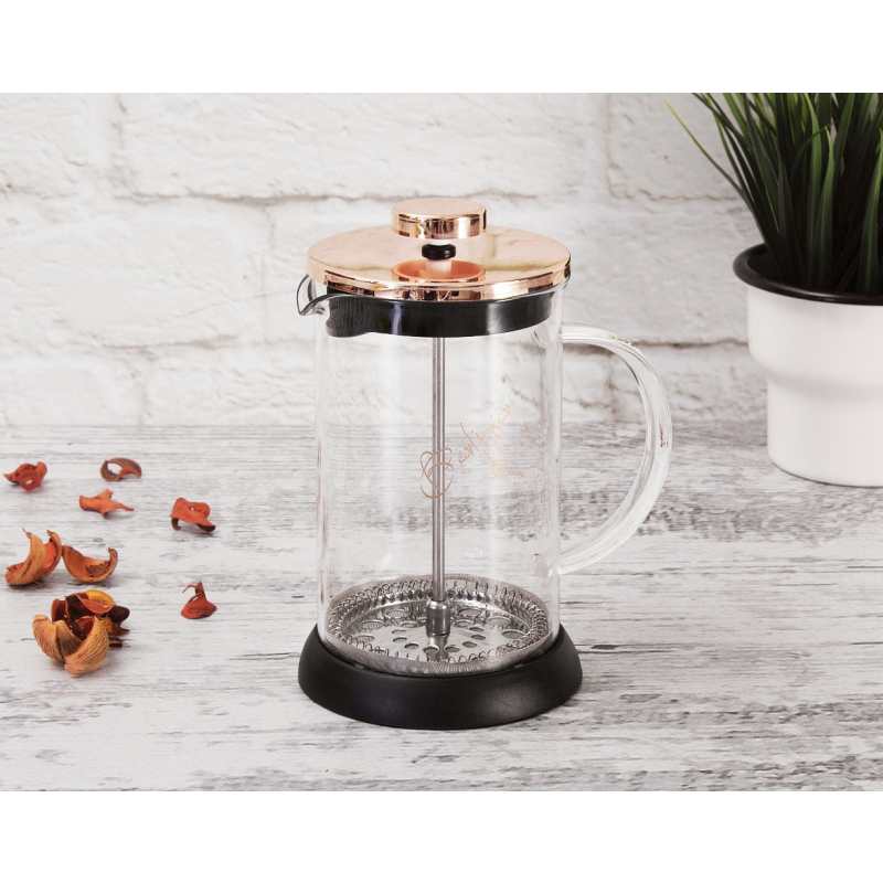 Ceainic și filtru de cafea French Press 600 ml Colecția Rosegold