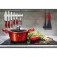 Set de vase cu suprafață de marmură 10 buc Burgundy Metallic Line