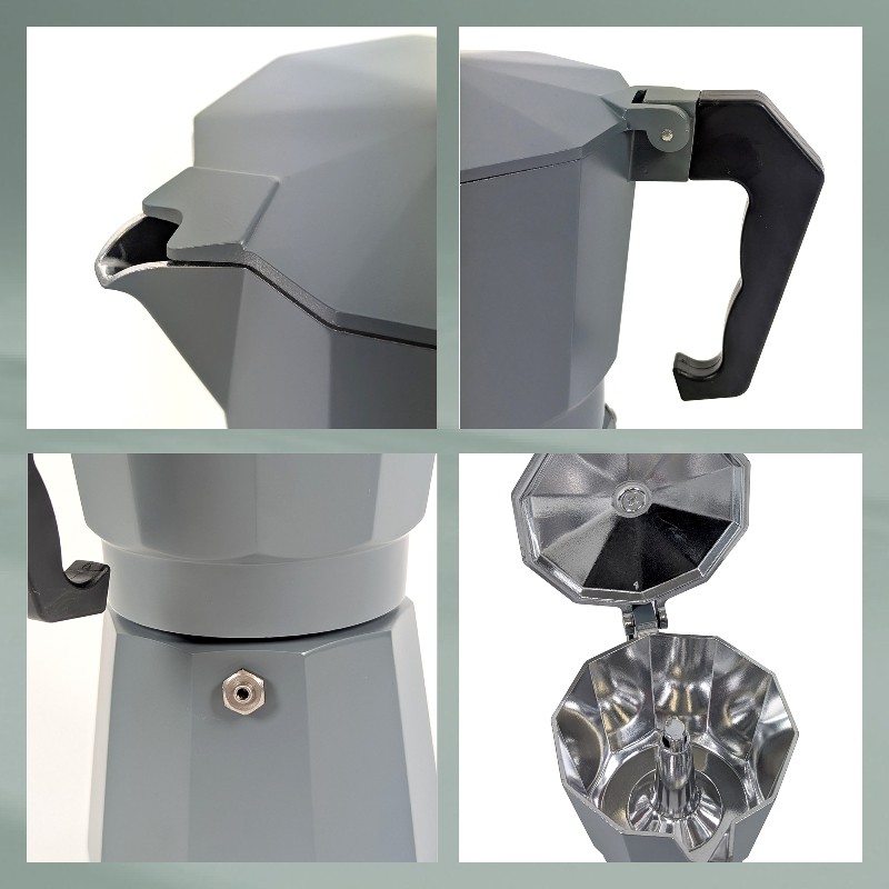 Konvice na espresso tmavě šedá 19,0cm 9,0cm 300 ml