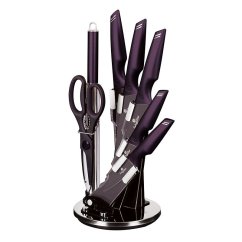 Súprava nožov v stojane 8 ks Purple Eclipse Collection