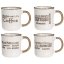 Set de căni din gresie 4 buc 200 ml