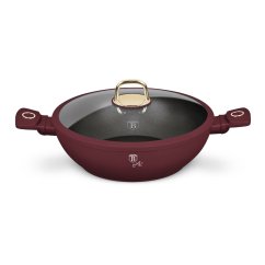 Pánev wok s poklicí a titanovým povrchem 30 cm Leonardo Collection