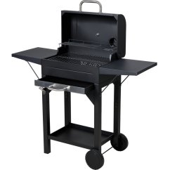 Gril na drevené uhlie na kolieskach 48 x 32 cm