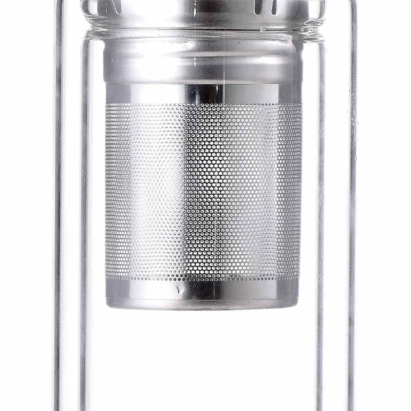 Fľaša sklenená prenosná so sitkom 350 ml