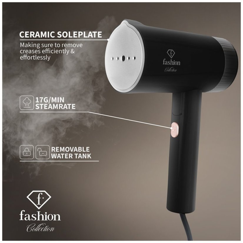 Ruční napařovač oděvů cestovní Black Rose Collection