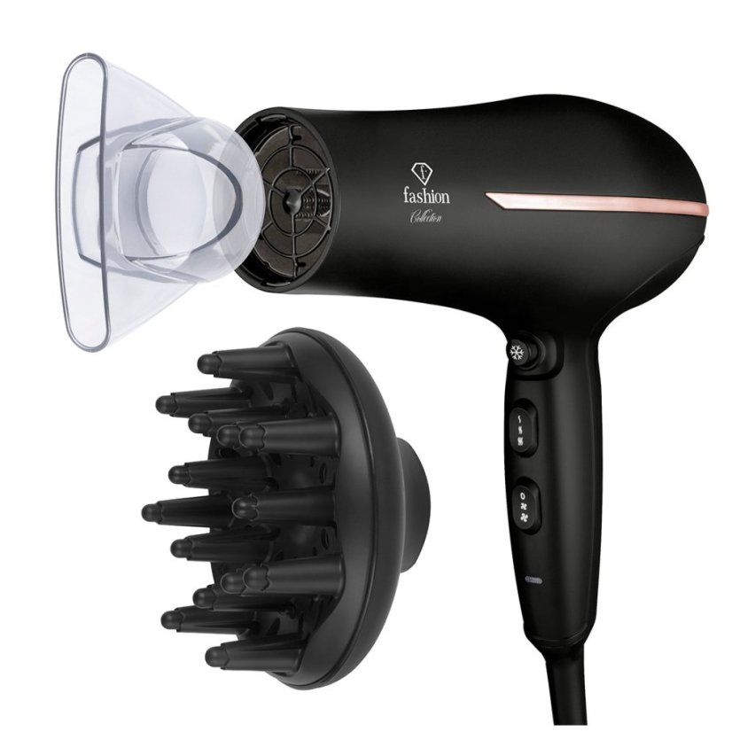 Profesionálny fén na vlasy s difúzorom a ionizátorom 2300 W, kolekcia Black Rose