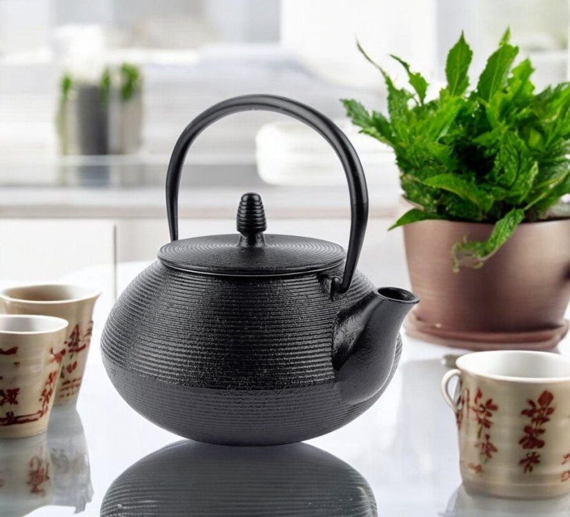 Ceainic din fonta Sakura 0,8 l negru